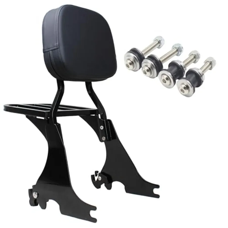

Motorcycle Detachable Passenger Backrest Sissy Bar Luggage Rack with Docking Hardware Kits for Harley Sportster XL 883 1200 200