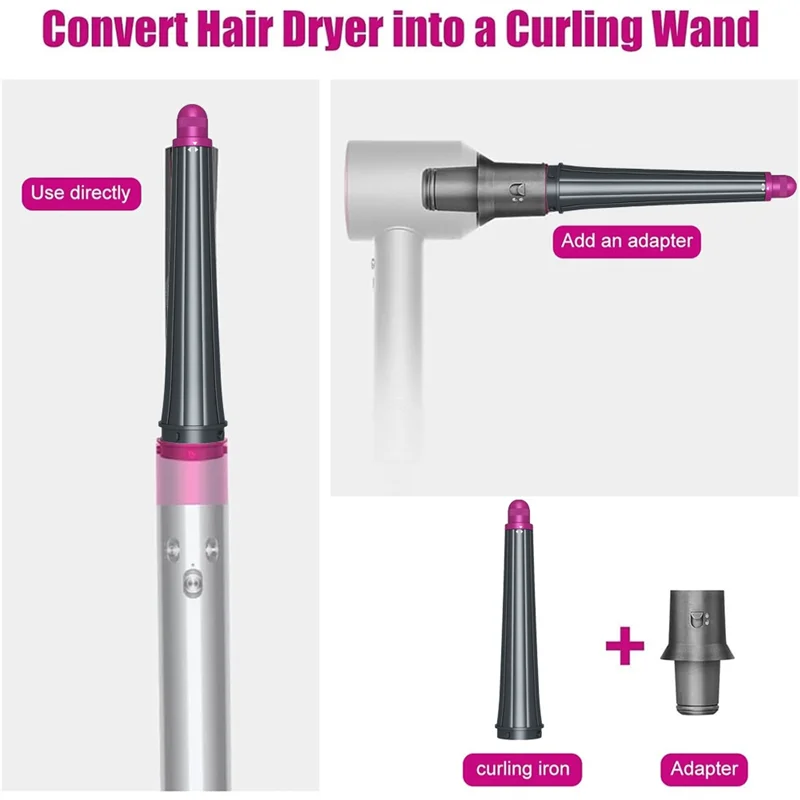 مرفق مكواة تجعيد الشعر الطويلة مع محول لبرميل الشباك دايسون الأسرع من الصوت HD03/HD04/HD07/HD08/HD15/HD16