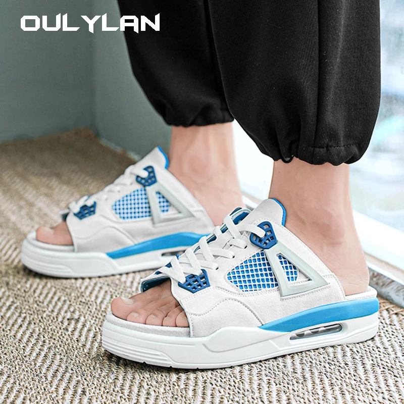 

Fashion Men Outdoor Sandals Plus Size Beach Slippers Design Air Sole Summer Trend Man Non-slip Comfortable Casual Shoes