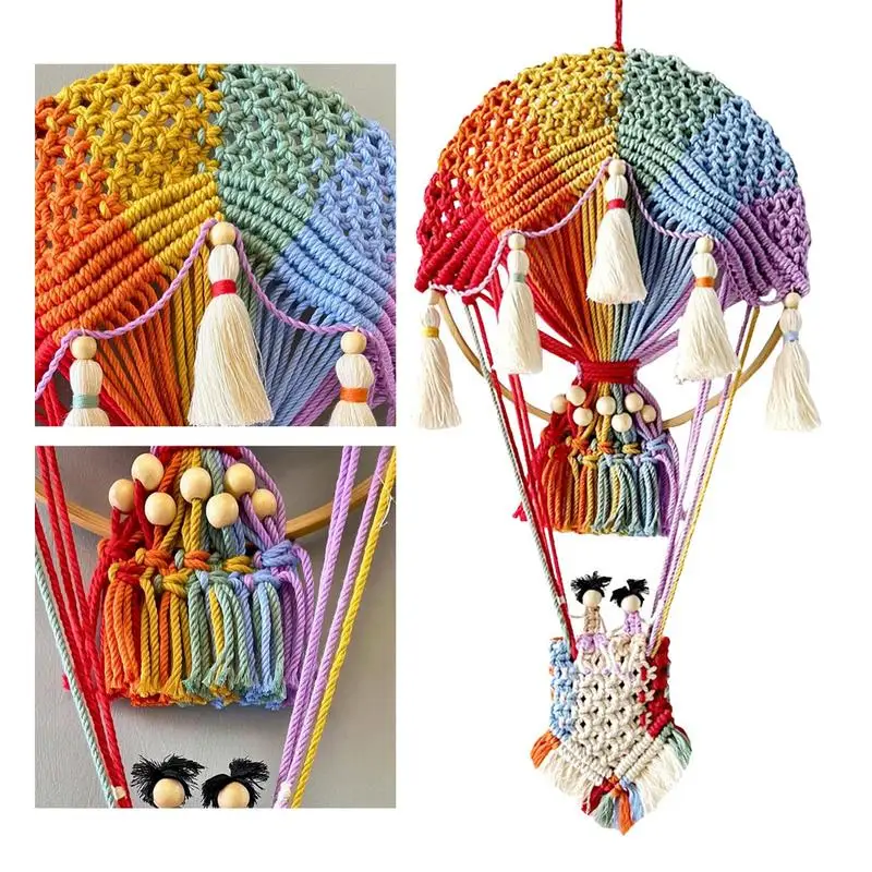 

Воздушный шар макраме настенная подвеска ручная работа Настенный декор тканый Искусство макраме Настенный декор Ручная работа