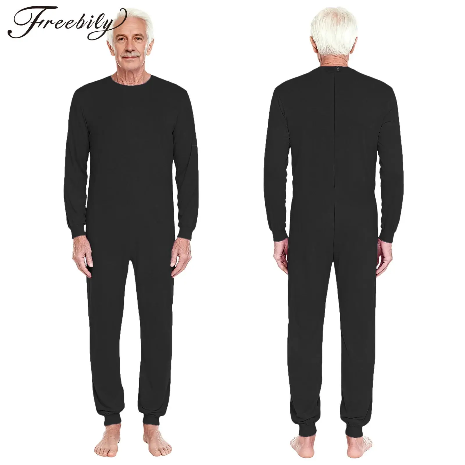 Adult Dementia Alzheimer Clothing Anti-Strip Back Zipper Jumpsuit Elderly Special Needs Adaptive Disabilities Sleepwear Homewear
