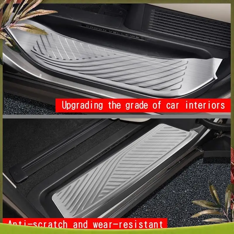 

AB98-Door Sill Plate Scuff Plate Guard Scuff Plate Cover Trim Stainless Steel For Toyota ALPHARD/VELLFIRE 40 Series 2023+ Silver