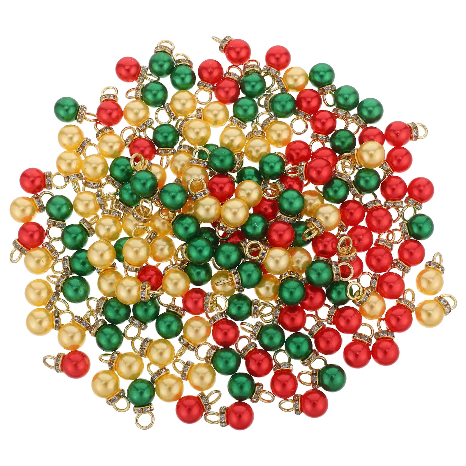 

150Pcs Small Christmas Ball Ornaments Multicolor Glitter Rhinestone Xmas Tree Hanging Baubles Holiday Craft Decoration