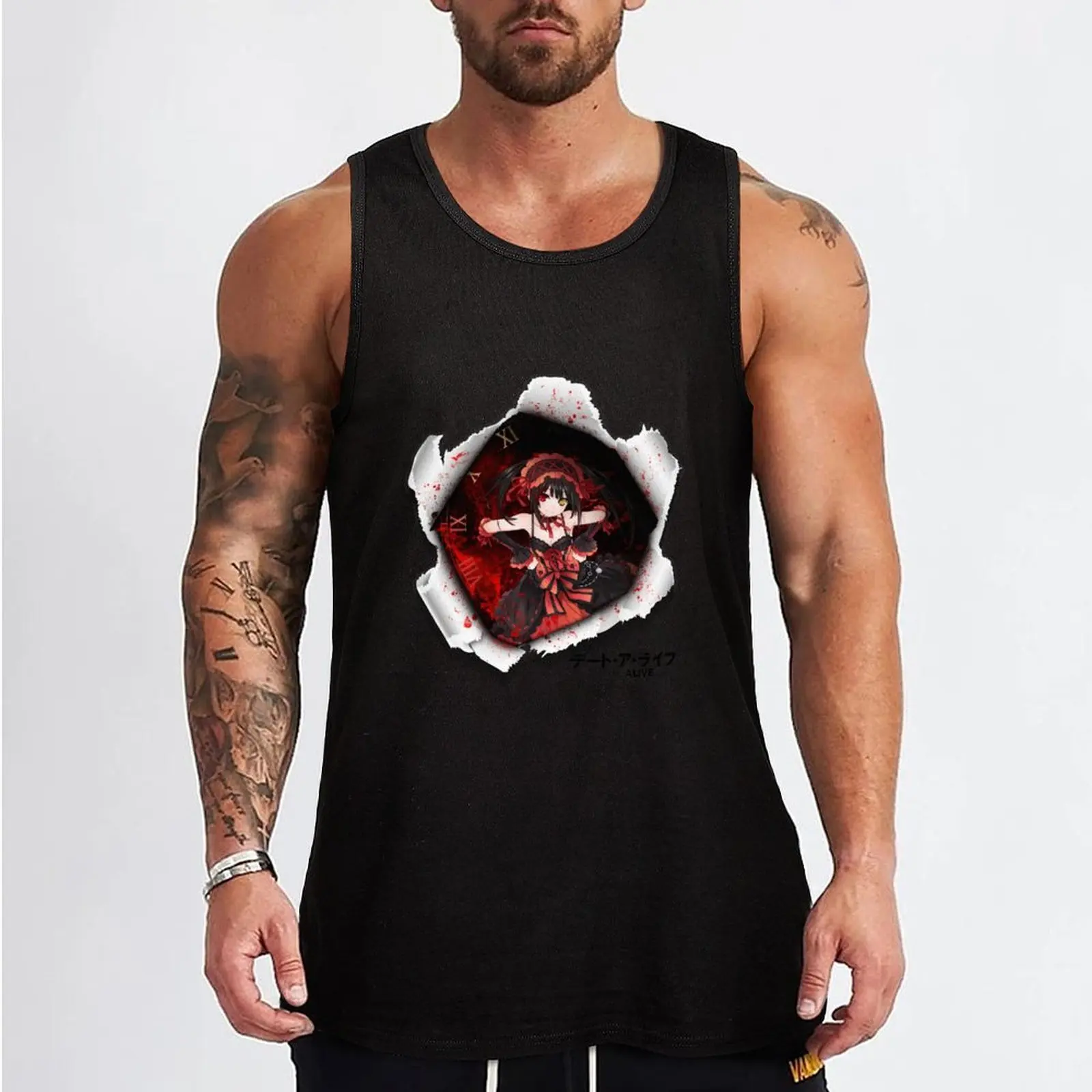 kurumi-Date a live Tank Top Vest Men's t-shirts t-shirts man