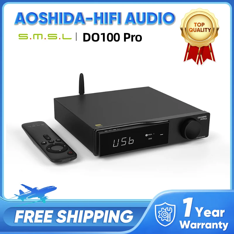 

SMSL DO100 Pro Hi-Res MQA DAC Dual ES9039Q2M Decoder Bluetooth5.1 DSD512 OPA1612 HDMI-ARC High End Digital DAC For PS5 DO100pro