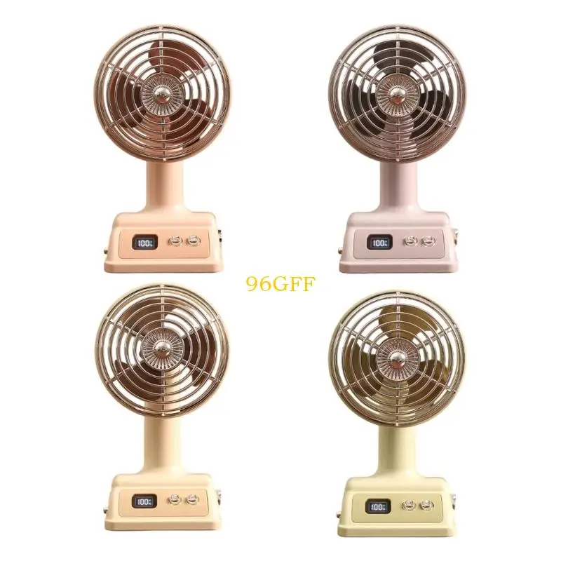 

96GF Portable Air Cooling Desktop Table Fan Adjustable Air Circulator Fan for Office Home Outdoor Travel School Use