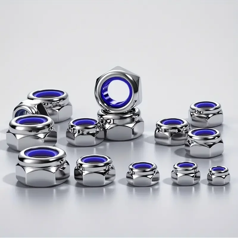 Anti Slip Locking Nut Self-Locking Screw, Full Thread, Right Thread, Anti Loosening Design M4/M5/M6, Hexagonal Screw Cap
