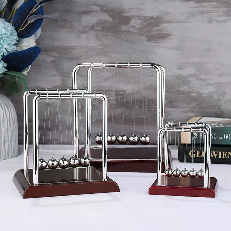 Metal Newton Pendulum Newton Cradle Balance Steel Balls Pendulum Ball Decor Home Decoration Physics Science Pendulum