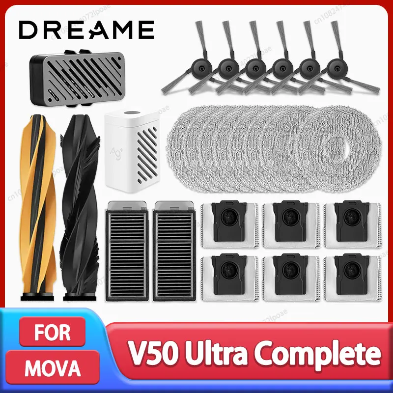 �y�Z�[�����zDreame MOVA V50 Ultra Complete ���{�b�g�|���@�����p�A�N�Z�T���[ ���C���T�C�h�u���V ���b�v�N���X HEPA�t�B���^�[ �_�X�g�o�b�O �X�y�A�p�[�c