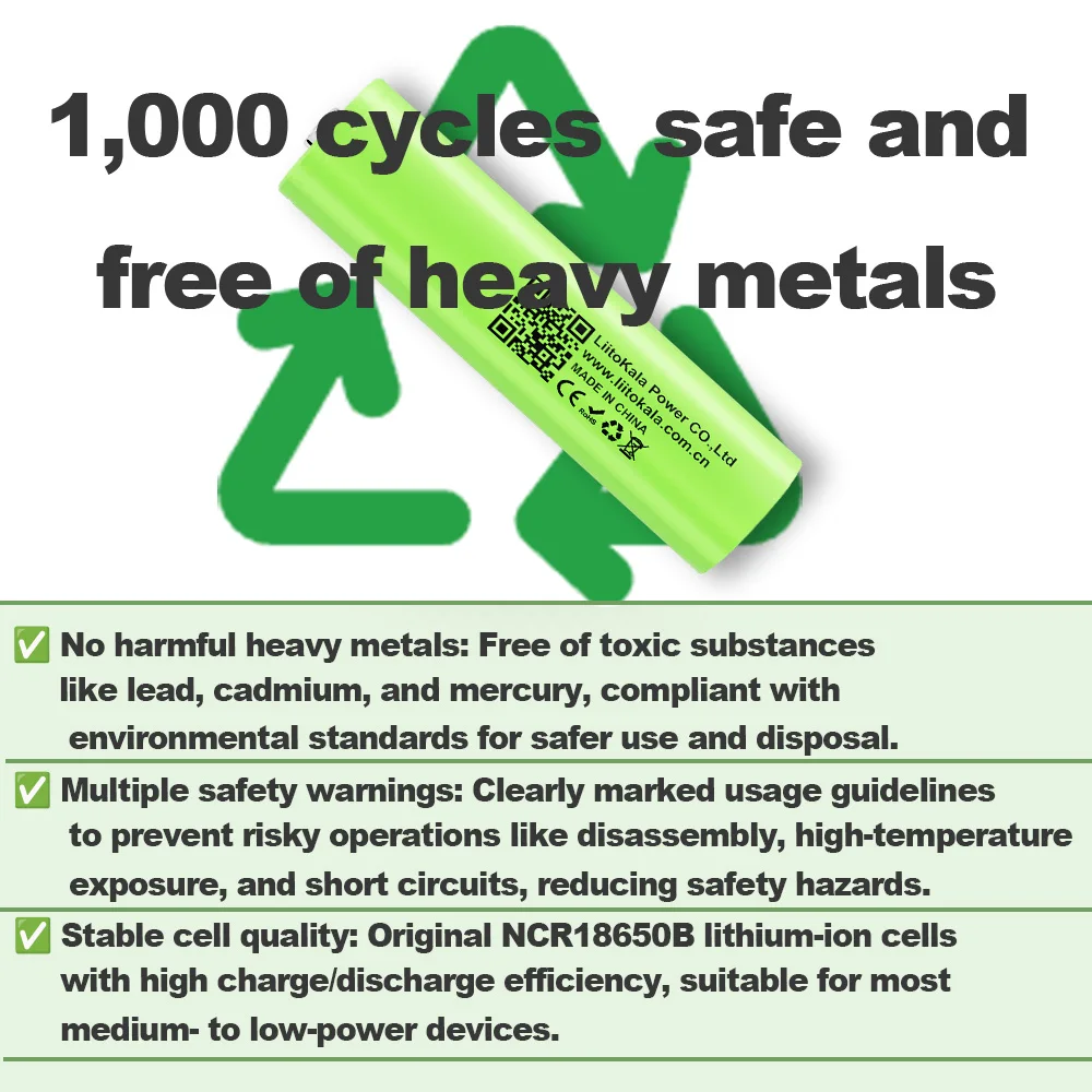 LiitoKala 18650 3400mAh battery 3.7V Li-ion Rechargebale battery PCB Protected NCR18650B 18650 3400