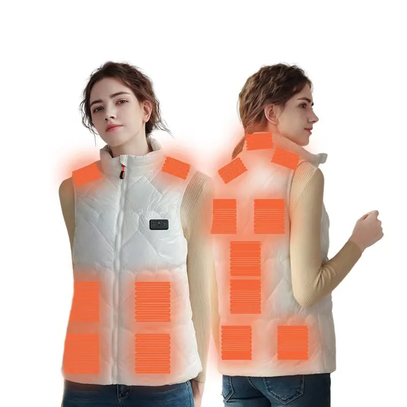 Minsu 2025 New Heated Vest Glossy Smart Electric Heating Women's Jacket Waist Warmer Abdomen Warmer Shoulder Protector Heating V