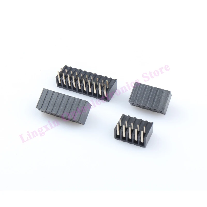 2.0mm pitch double row female header 2~40P PCB socket board pin header connector pin header 2/3/4/6/10/12/20/40Pin For Arduino