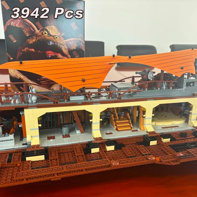 3942 pz UCS Star Battle Sarlacc Pit Showdown Jabba's Sail Barge 75397 Building Block Puzzle Modello Festa Di Compleanno Regali Di Natale