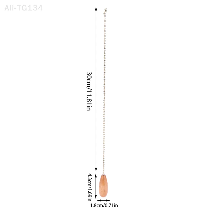Corrente de tração de madeira para ventilador de teto, fácil instalação, corda pendente, extensão, lâmpada, ventilador, corrente, puxa com corrente removível