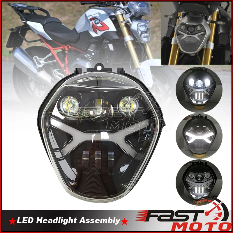 

For BMW R1200R R1250R R1200 R1250 R K53 2014-2021 12V Motorcycle LED Headlight Assembly DRL Lights HI/LO Beams LED Head Lamp