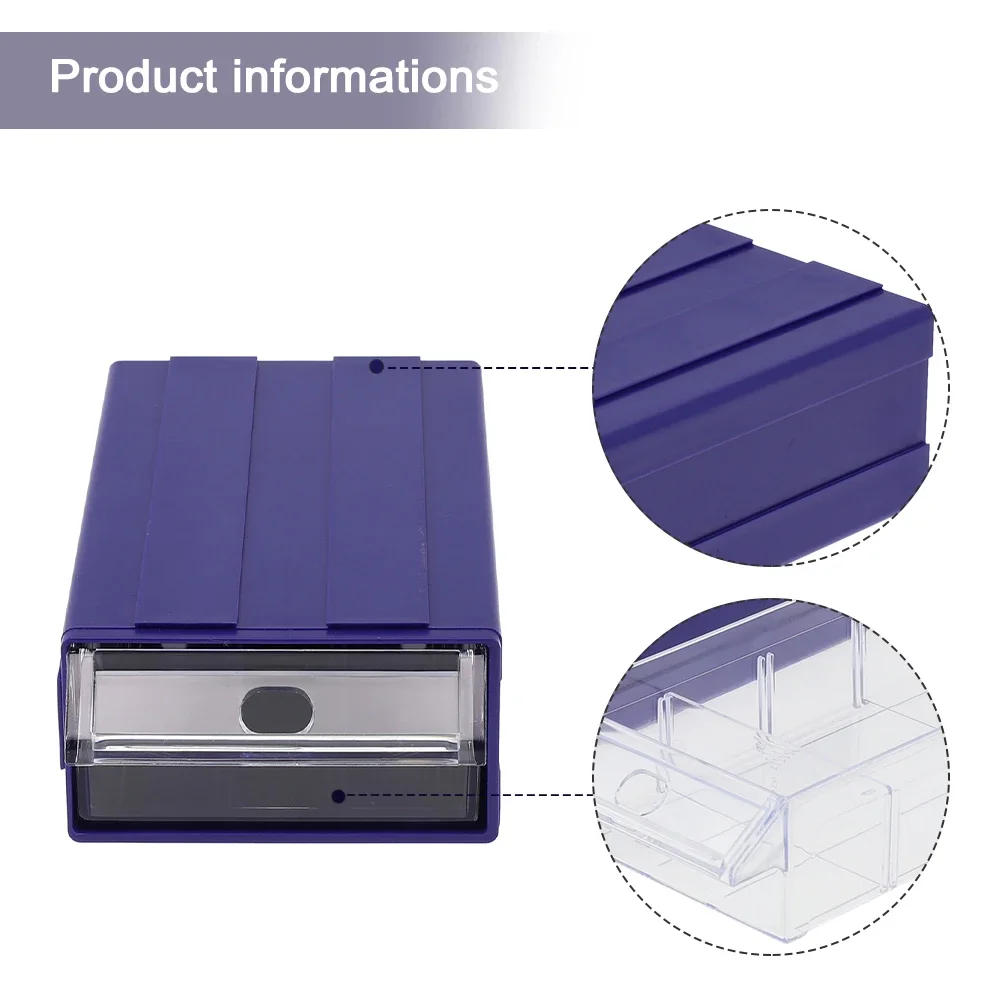 Caja de almacenamiento de herramientas de Hardware, contenedor de almacenamiento de cuentas de uñas de tornillo de plástico apilable, cajón de