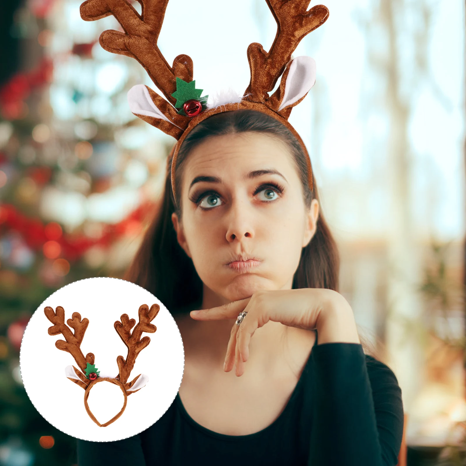 

Antler Headband Deer Hoop Hairband Christmas Antler Headband Kids Girls Adjustable Toddler Daily Wear