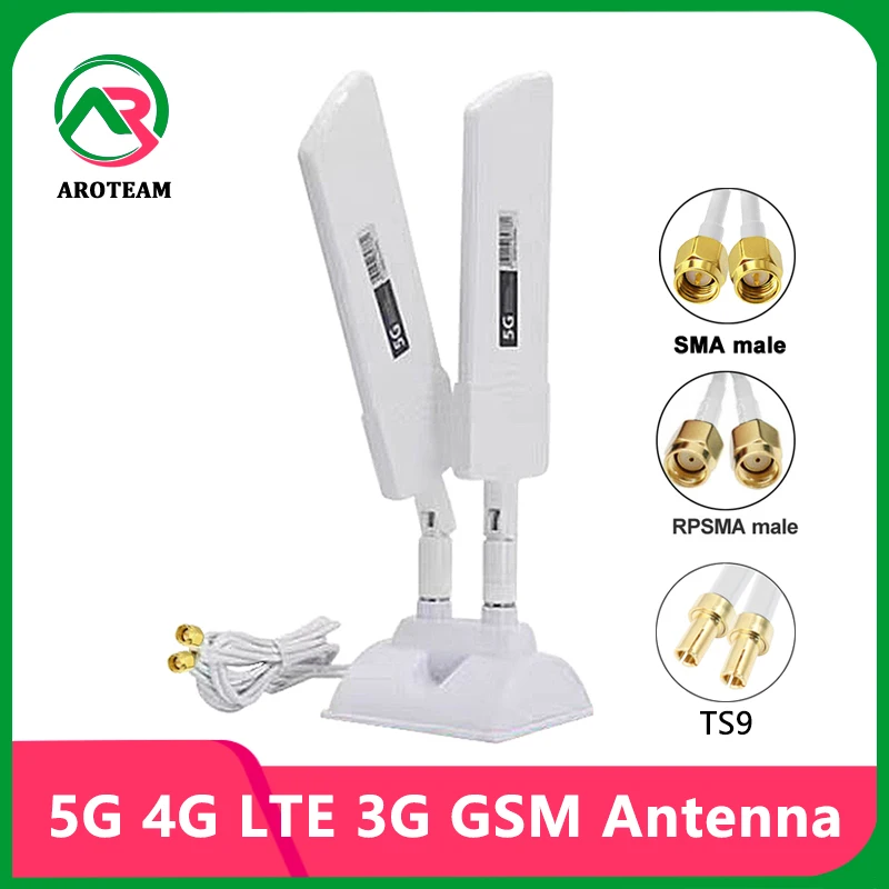 2*2PCS สาย TS9 SMA 5G Router เสาอากาศกลางแจ้งระยะยาวสัญญาณ WiFi Booster 4G LTE 3G GSM 2G Cellular Amplifier สําหรับ CPE