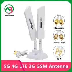 2*2PCS Cable TS9 SMA 5G Router Antenna Outdoor Long Range WiFi Signal Booster 4G LTE 3G GSM 2G Cellular Amplifier for CPE