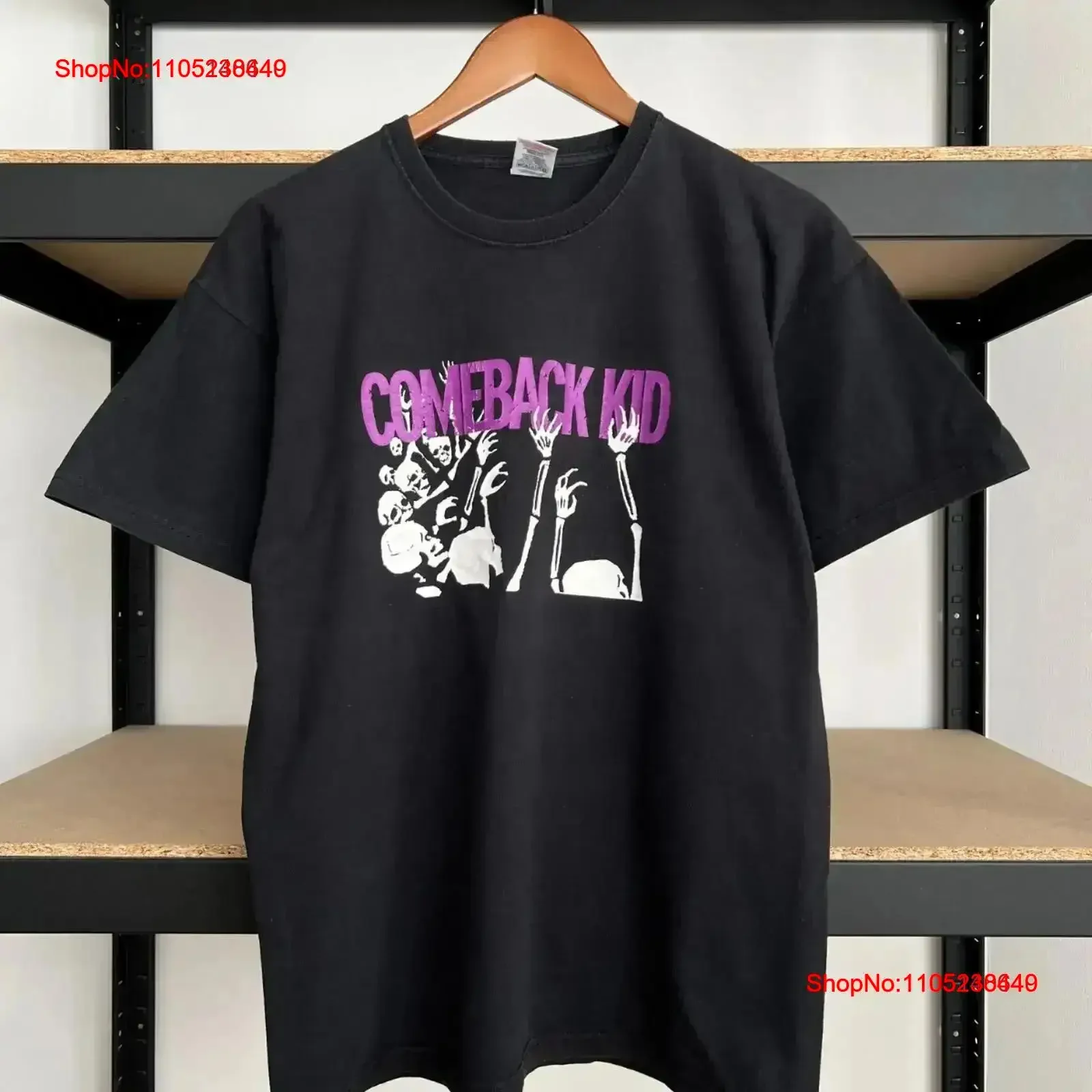 Vintage 2000s Comeback Kid Hardcore Punk Band T shirt Sz M Washed Breathable Stretched homme Comfortable Casual vintage Washed