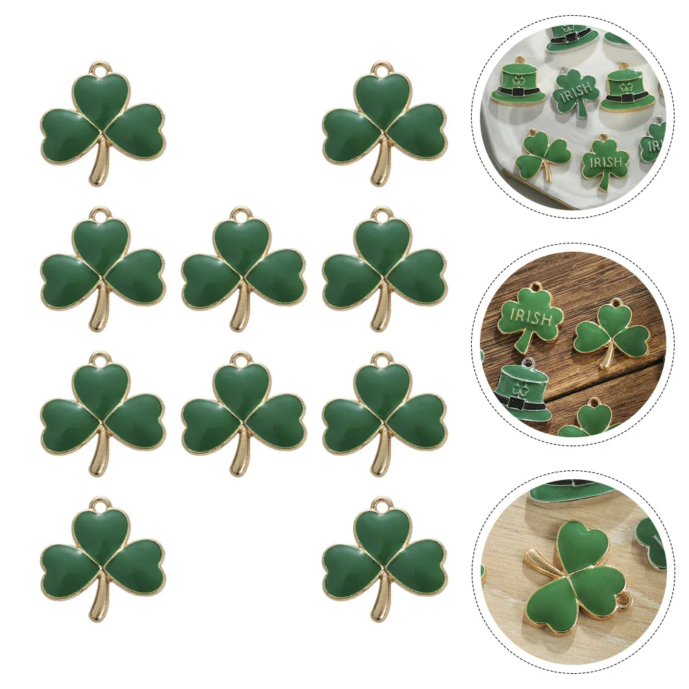 

10pcs Durable Alloy Shaped Pendants Jewelry Accessories Diy Necklace Charms Rustproof Home Decorations Irish Drop Pendant