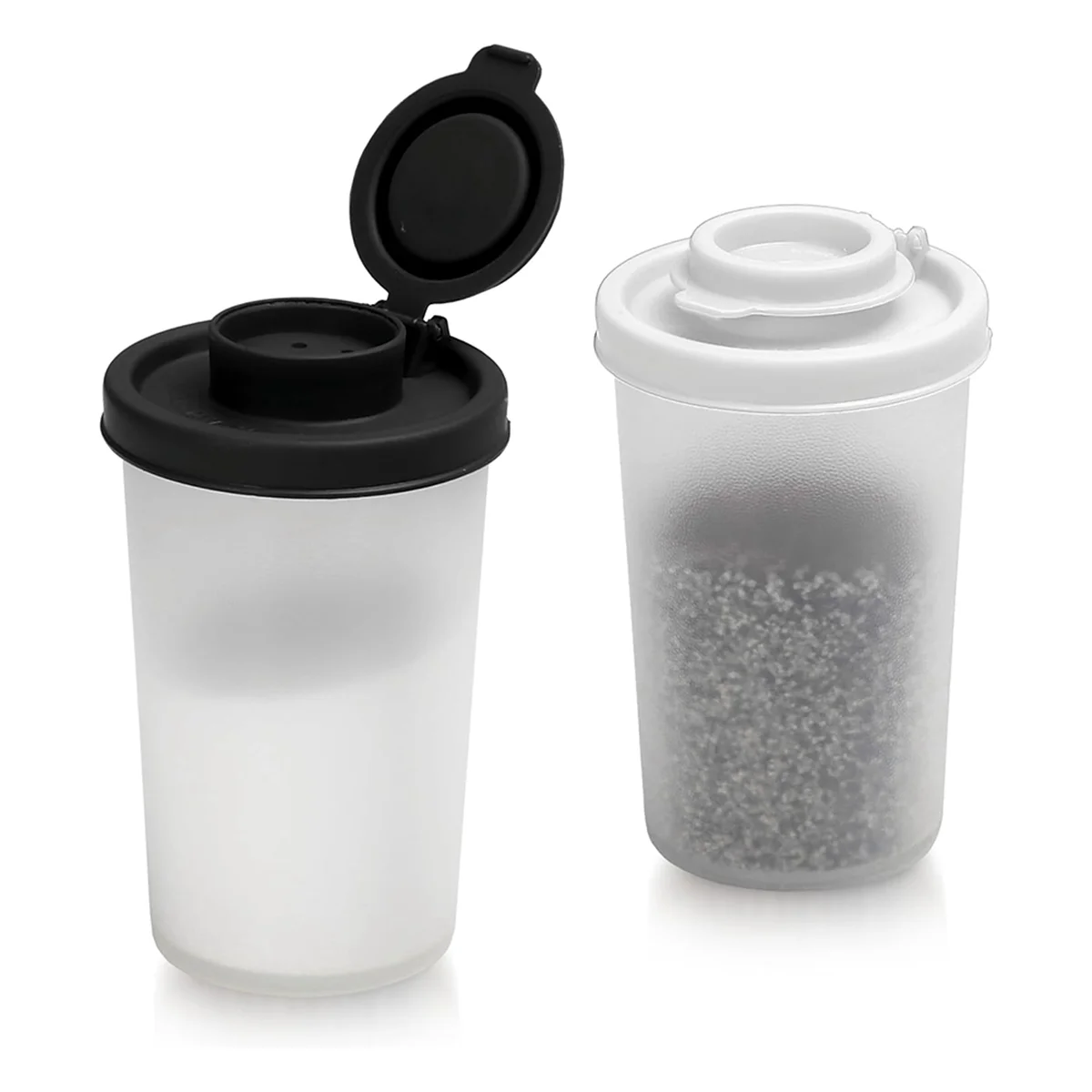 2pcs Salt and Pepper Shakers for Camping Picnic Outdoors Kitchen Lunch Boxes Travel Spice Dispenser