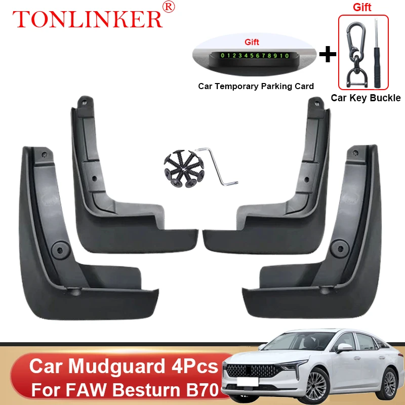 TONLINKER FAW Besturn B70 2023 차량용 머드가드, 스플래시 가드, 프론트 리어 펜더, 머드플랩 액세서리