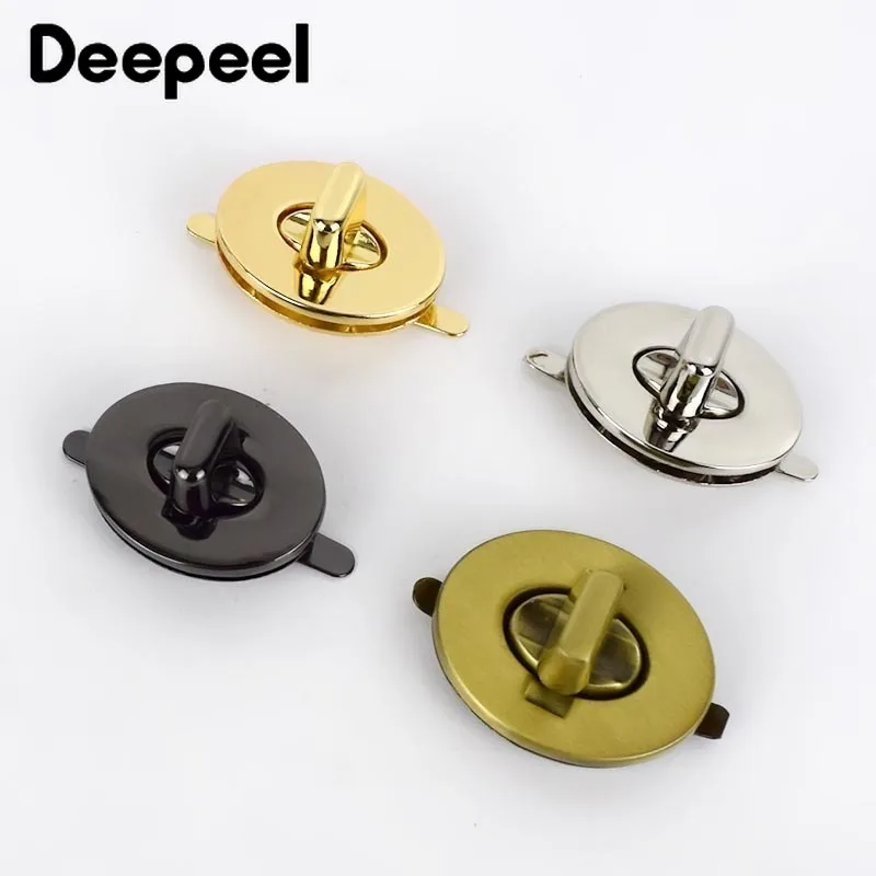 2/5Pcs Deepeel 23-46mm Metal Twist Locks for Bags Handbag Closure Lock Purse Snaps Clasp DIY Leather Craft Handmade Accessories