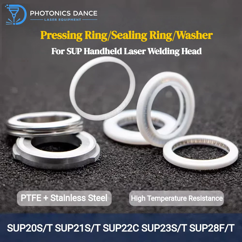 SUP Laser Welding Head Sealing Ring PTFE Protective Lens Pressing Ring Washer 15x21x2.7 26x34x2.7 For SUP20S SUP21T SUP23T
