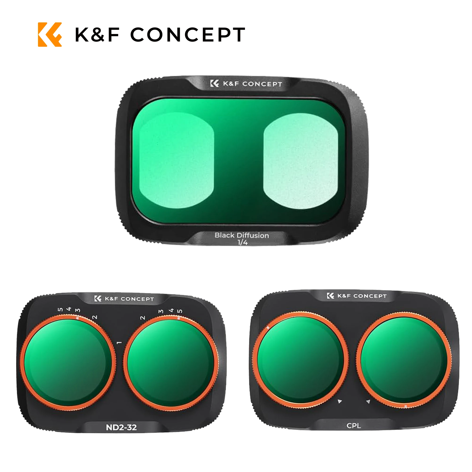 k-f-concept-filter-kit-for-dji-osmo-pocket-4p-cpl-circular-polarizer-black-diffusion-1-4-variable-nd2‑32-filter-lens-filter