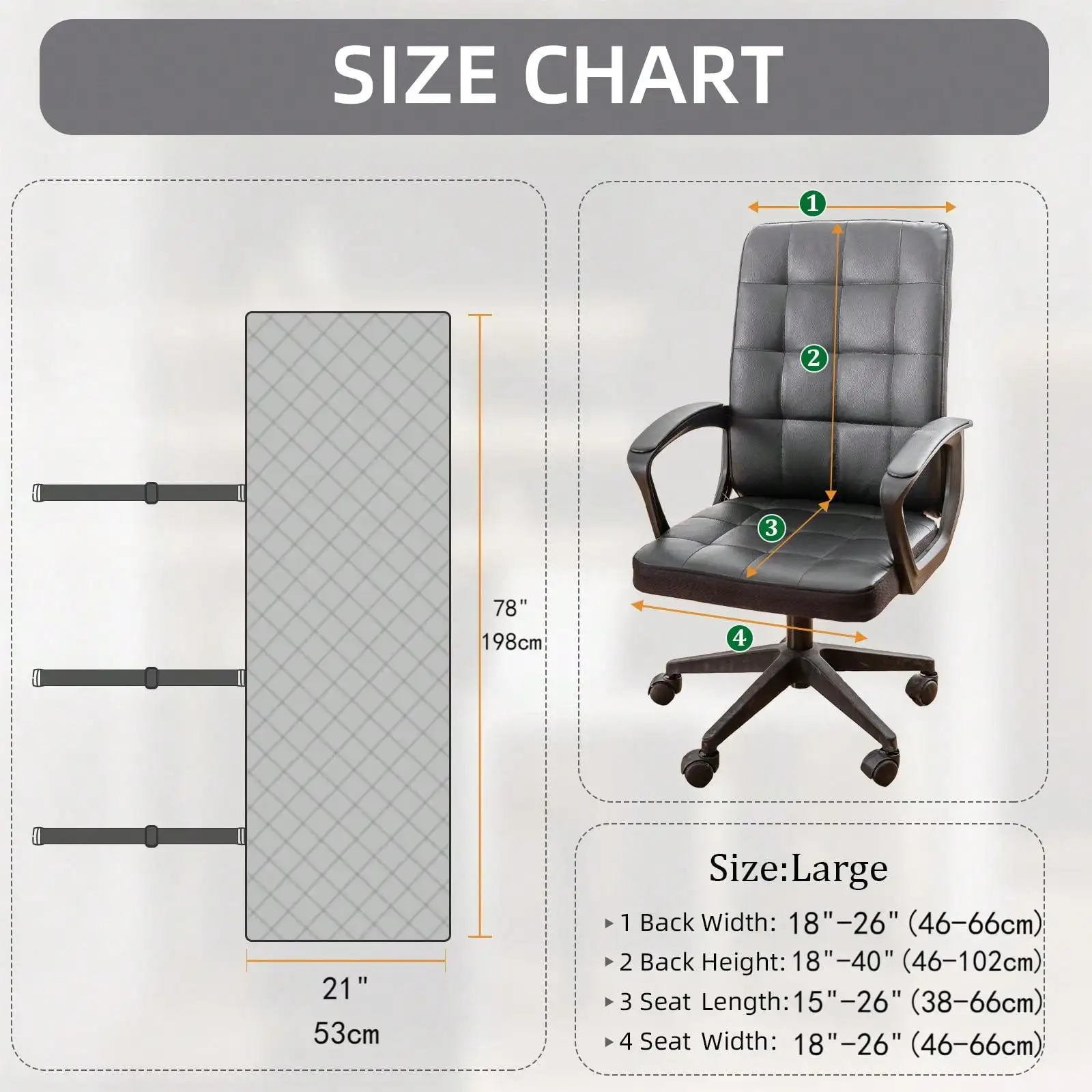 1pc Waterproof,Oil-Proof And Dust-Proof Chair Covers For Office Chairs,All-Season Universal Diamond-Grid Chair Cushions