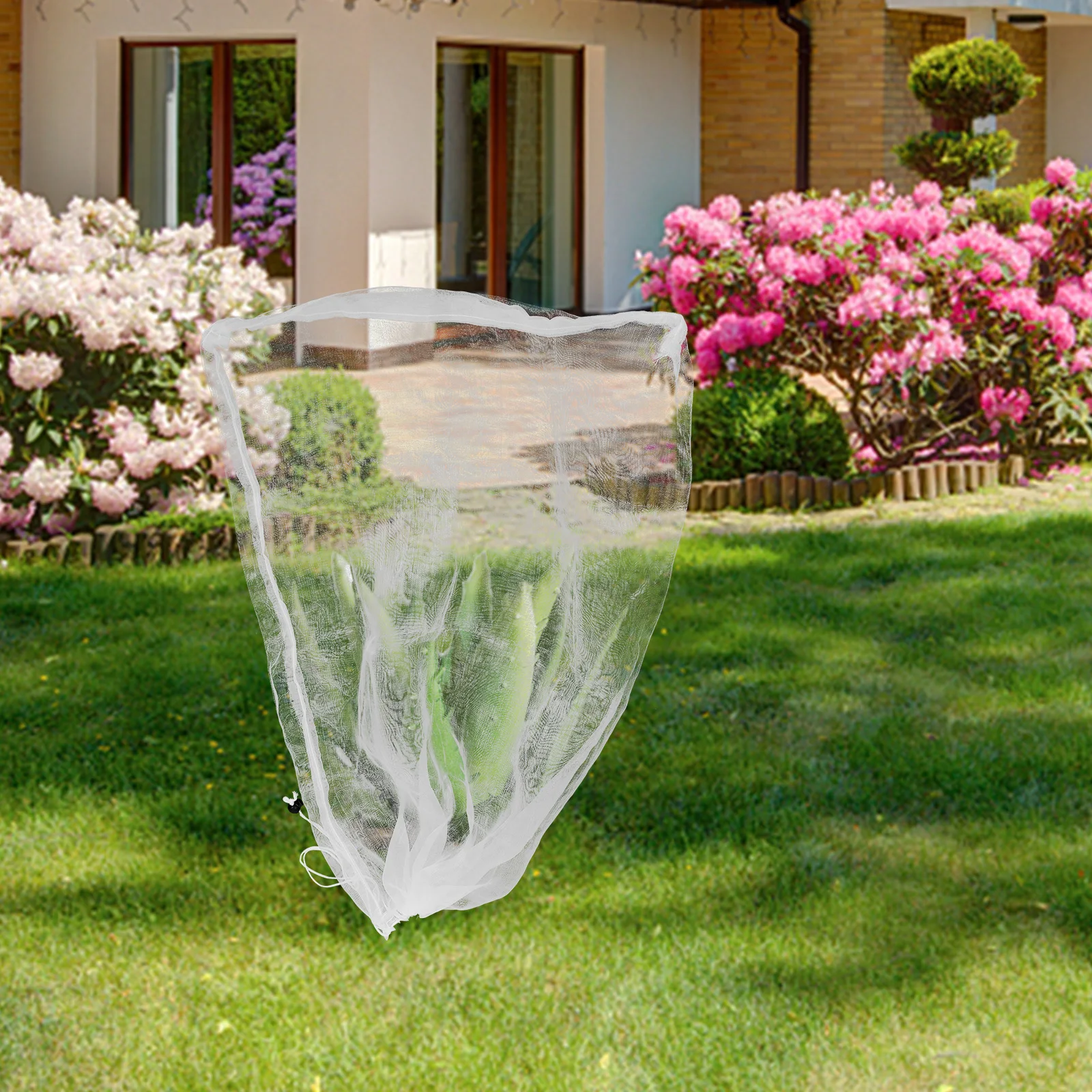 

2pcs Bird Netting HDPE Garden Plant Protector Mesh Bag for Flowers Fruits Trees Reusable Drawstring Crop Cover Anti-Insect