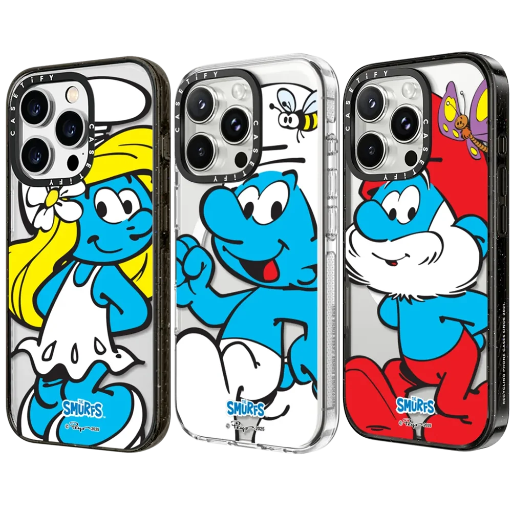 

CASETiFY The Smurfs Series Magnetic Drop-proof Case for iPhone 13 14 15 16 17 Pro Max Air Plus Protect Cover