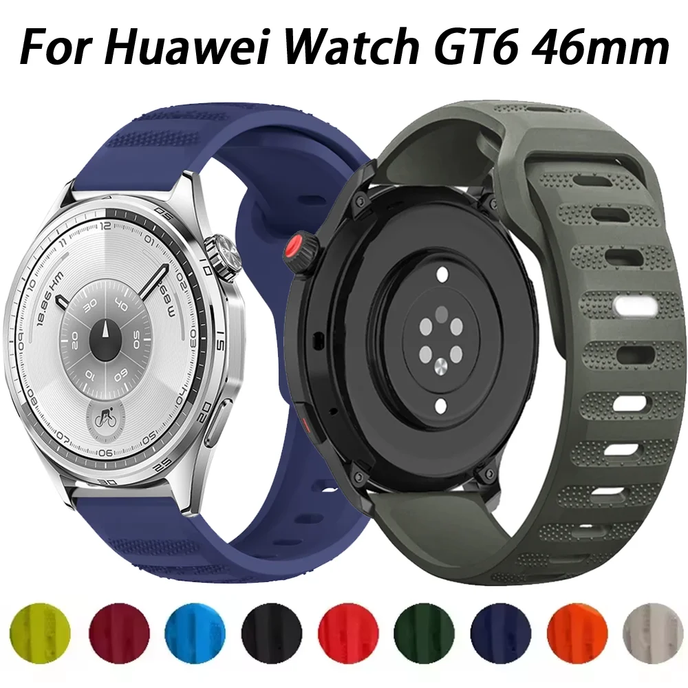 22/20mm Silicone Strap For Huawei Watch 5/4/GT6-5-4 GT5-6 Pro Amazfit Active 2/Bip 6-5 Soft Bracelet Galaxy Watch 7/6/5/4 Band