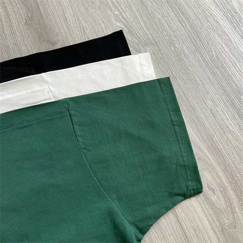 25ss CB Logo Embroidered T-Shirts Top Quality Oversized Casual Men Clothing Pure Cotton White Short Sleeves