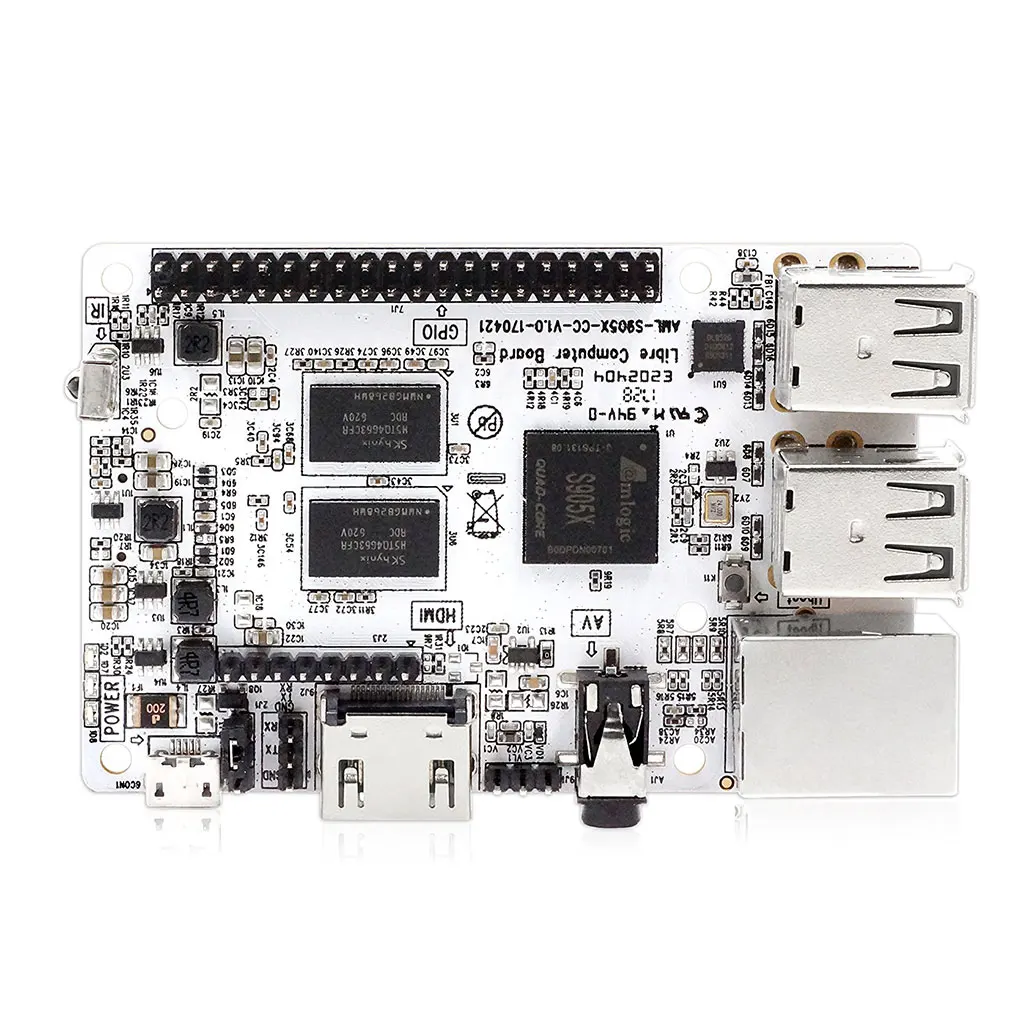 Libre Computer AML-S905X-CC Le Potato Single Board Computer with Heatsink and WiFi 4