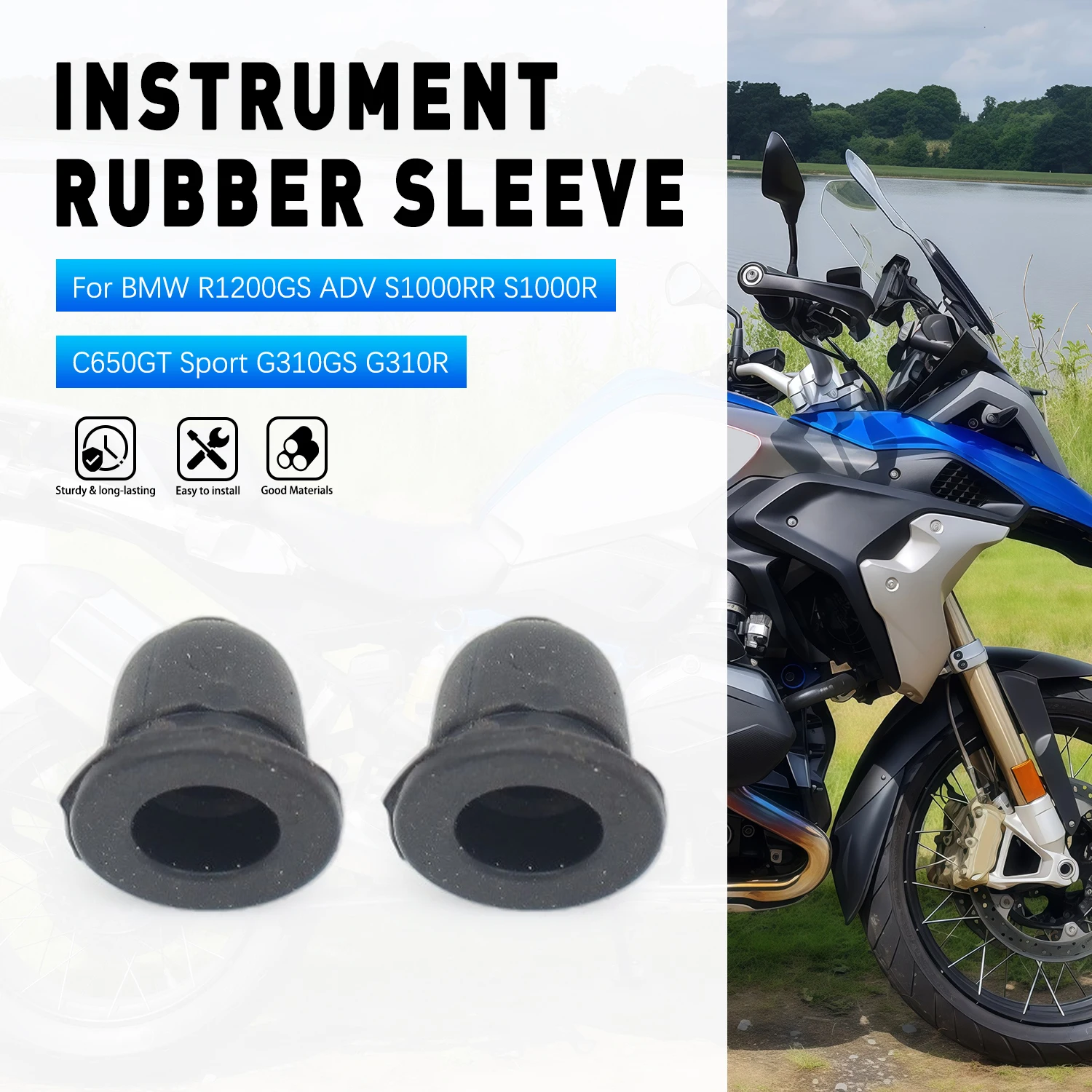 Motorcycle Instrument Rubber Sleeve Cup For BMW R1200GS ADV S1000RR S1000R C650GT Sport G310GS G310R Round Screw Cap Accessories