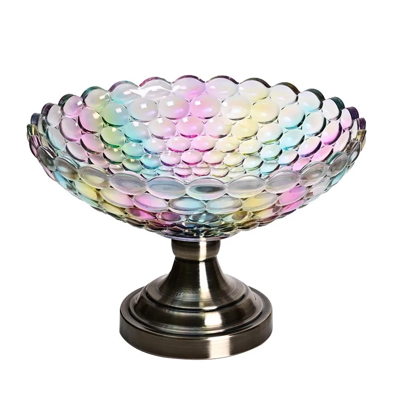 CX creative modern living room fruit plate, European-style glazed colored dried fruit plate fruit pot