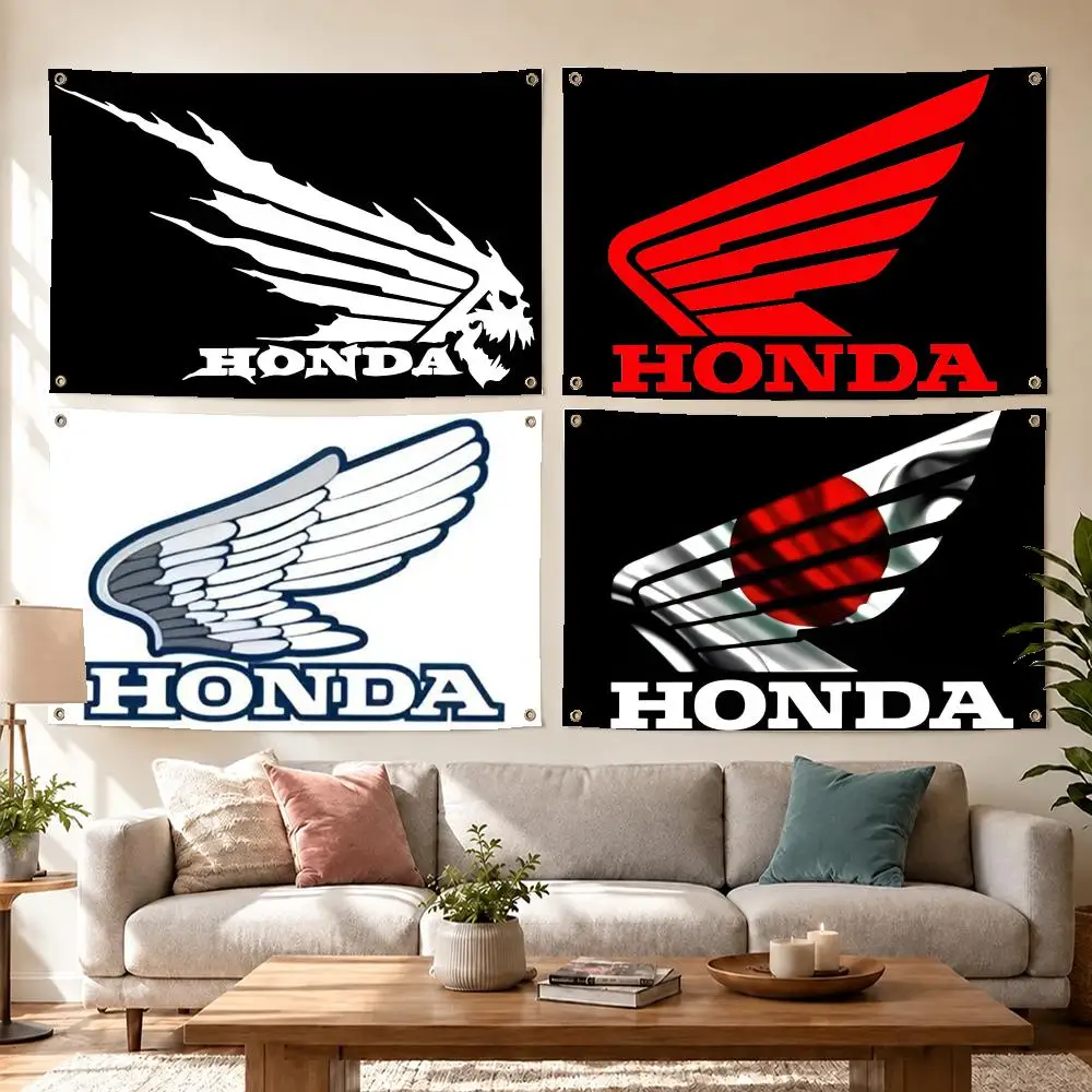 Smart Brand Honda Flags Concert Print Wall Hanging Art Banner, Indoor Outdoor Bedroom Home Decor Backdrop, Perfect Gift