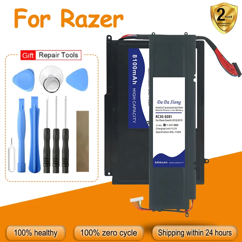 

DaDaXiong Battery For Razer Blade Stealth 13 14 15 17 Pro 2016 2018 2019 2020 V2 Series Notebook RZ09-0328 RZ09-0195 RZ09-03006