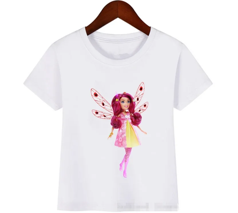 Funny Fairy Mia And Me T Shirt Kids 2024 Summer White Short Sleeve Top For Girl T-Shirt 3 To 13 Years Children's Tee