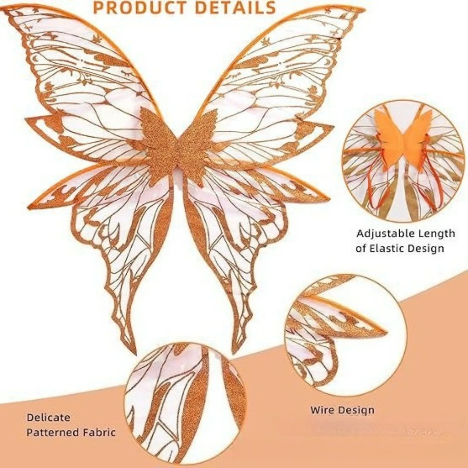 Zestaw skrzydeł wróżki dla dorosłych i dzieci - zielone skrzydła motyla z kwiatową koroną, idealne na Halloween i cosplay ‌