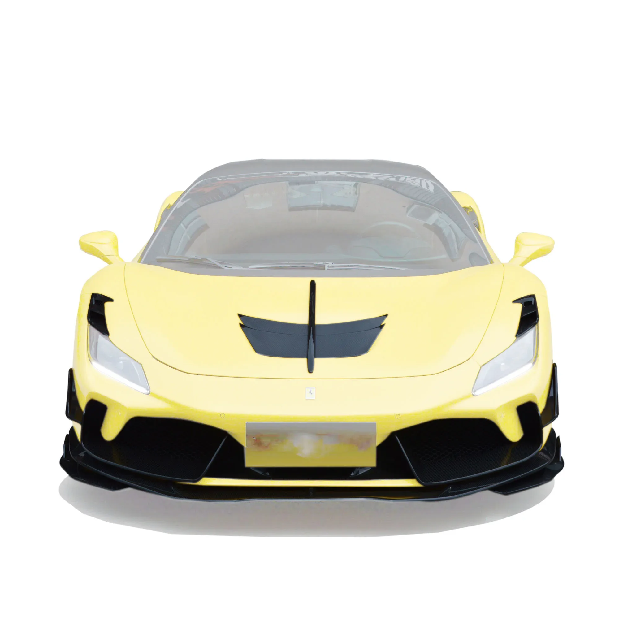 Body Kit For Ferrari F8 Front Lip Front Ari Intakes Hood Vent Trim Side Skirts Rear Spoiler Rear Spoiler For Ferrari F8 Bodykit