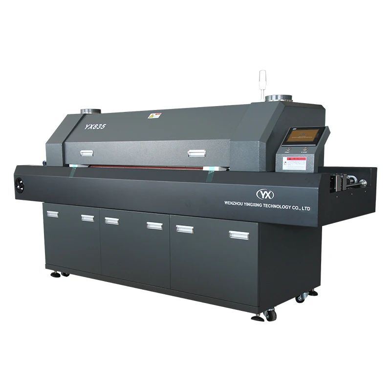 Giá Rẻ Hải Quan Thuế Reflow Hàn Owen Máy YX835 Với 8 Vùng Lên 4 Xuống 4 Làm Nóng Gắp Và Nơi Hội dây Chuyền Sản Xuất