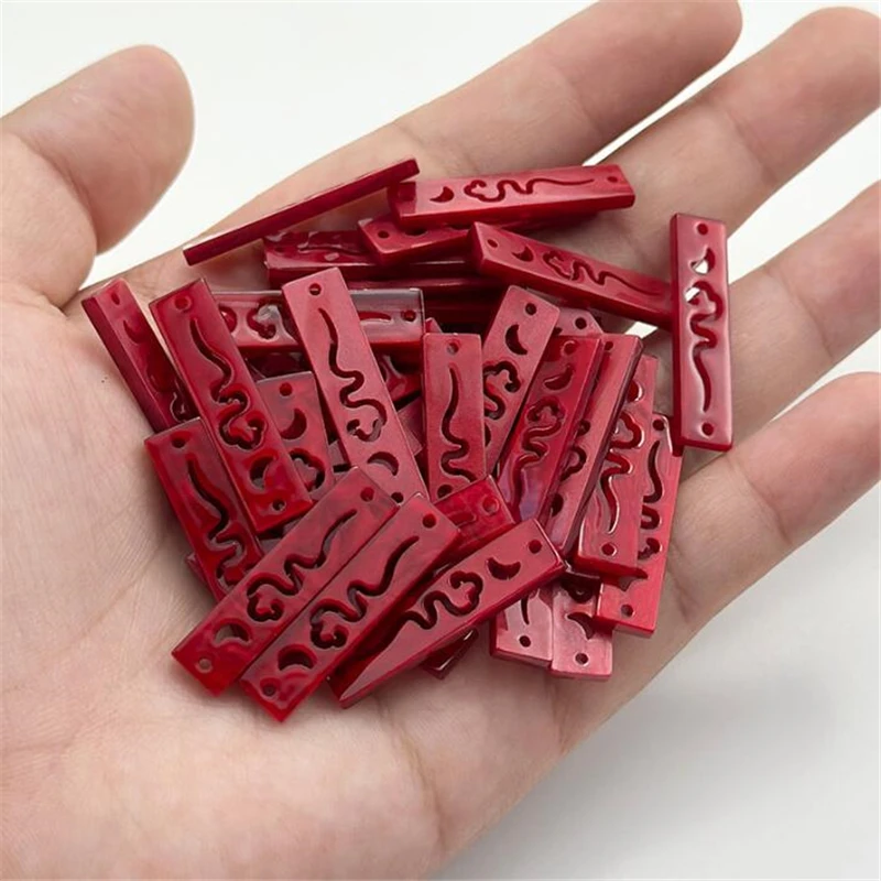 20Pcs/Lot New Acetic Acid Hollow Bar Beads Charm Connectors Diy Earrings Hair Tassel Jewelry Making Resin Acessories