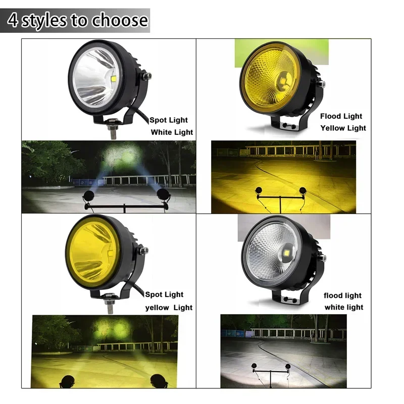 Universal Motorcycle Fog Light LED Auxiliary Driving Spotlight FloodLight 20W 6000LM Motorbike Work Lamp Headlamp Accessories