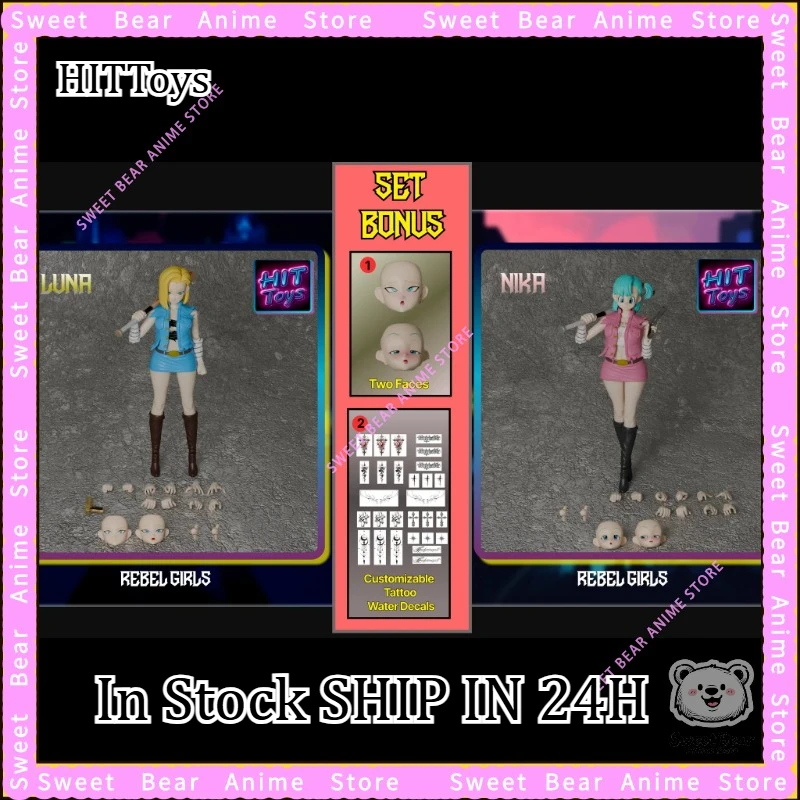 

HITToys 1/12（Chichi&Android 18）Rebel Girls Vengenance Angel Luna NIKA RG001 SHF Dragon Ball Action Figure Anime Model Toy