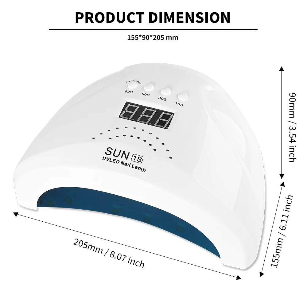 Lampe UV à LED pour le séchage des ongles en gel acrylique, machine de manucure professionnelle, salon d'art ongulaire injuste, 30 gibles