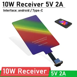 10W 5V 2A Qi bezprzewodowa ładowarka odbiornik Pad Android type-c szybkie ładowanie moduł odbioru F/ S20 mobilny nadajnik Pro Max Samsung