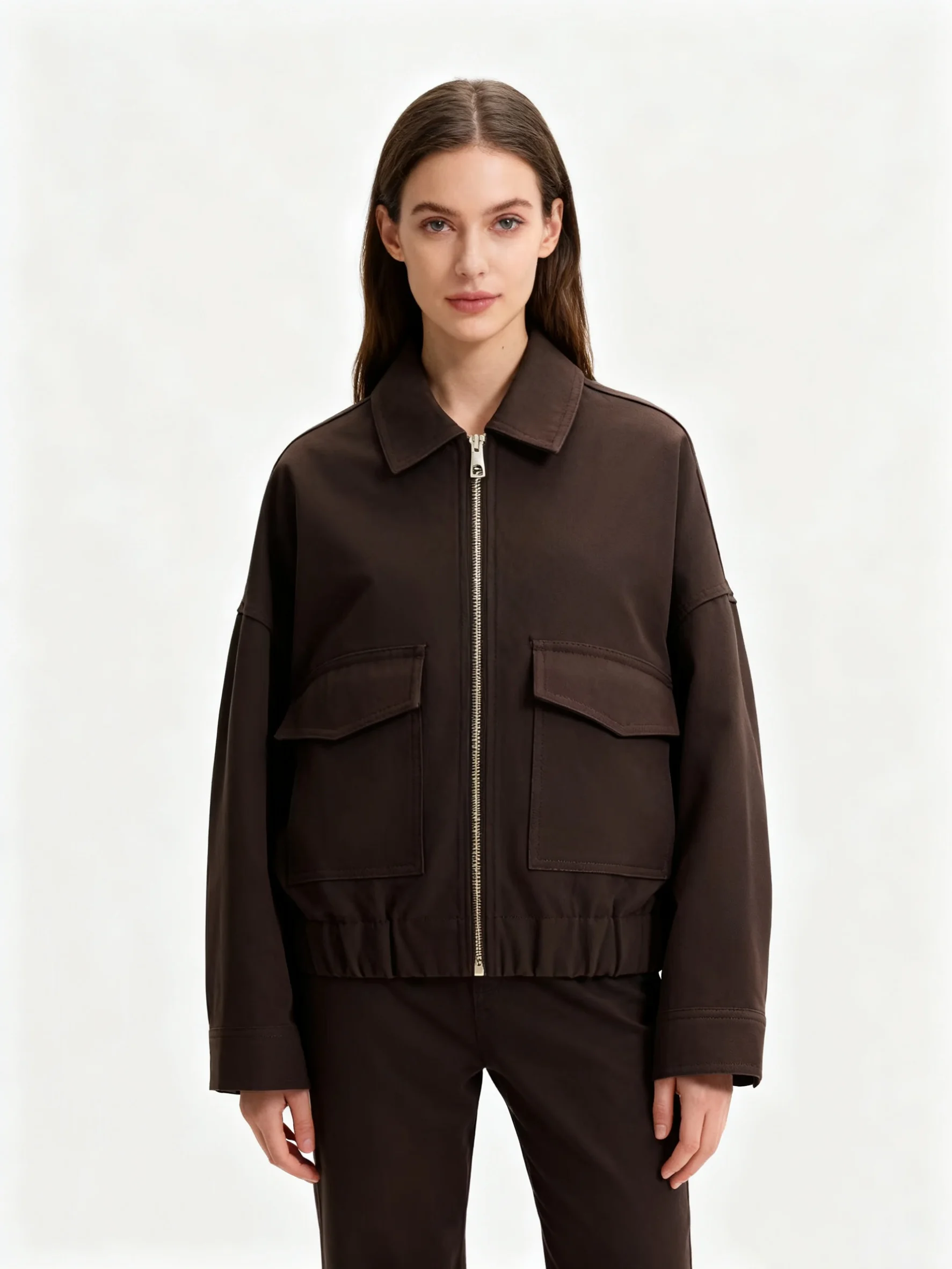 

Осень-зима 2021, новая женская модная свободная куртка в европейском и американском стиле с карманами и украшением, куртка